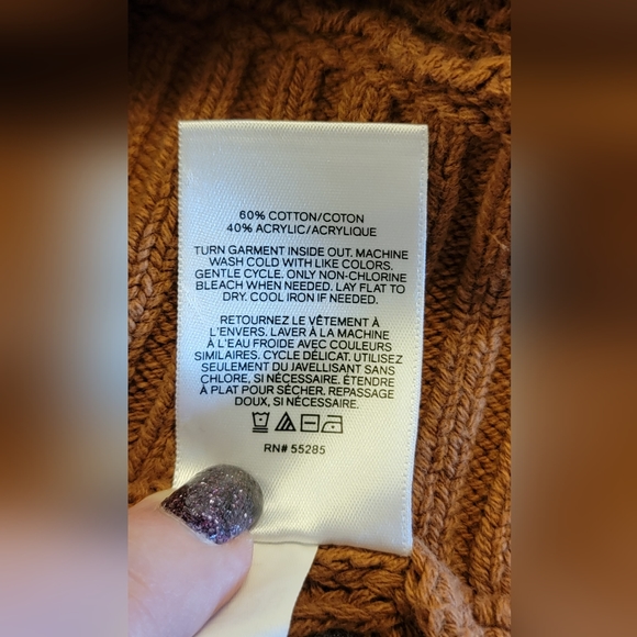 Express Cable Knit Poncho Style Sweater - Size S - Picture 7 of 7